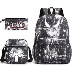 Venom Schoolbag Backpack Shoulder Bag Pencil Case set for Kids Students