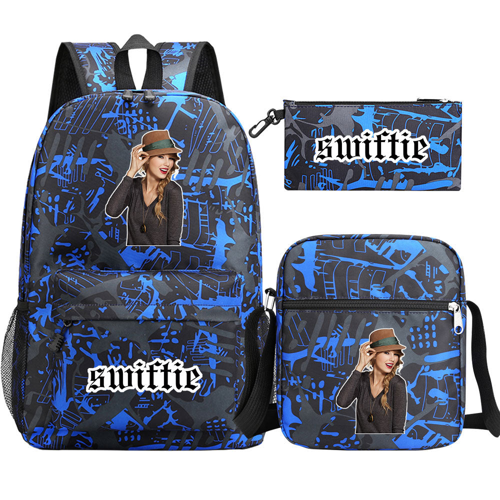 Taylor Swift Printed Schoolbag Backpack Shoulder Bag Pencil Bag 3pcs set for Kids Students