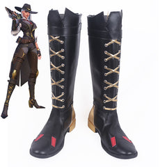 Overwatch Ashe Cosplay Shoes Boots Customized