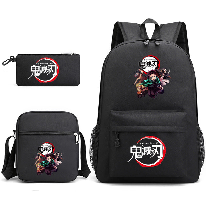 Demon Slayer Kimetsu no Yaiba Schoolbag Backpack Shoulder Bag Pencil Case set for Kids Students