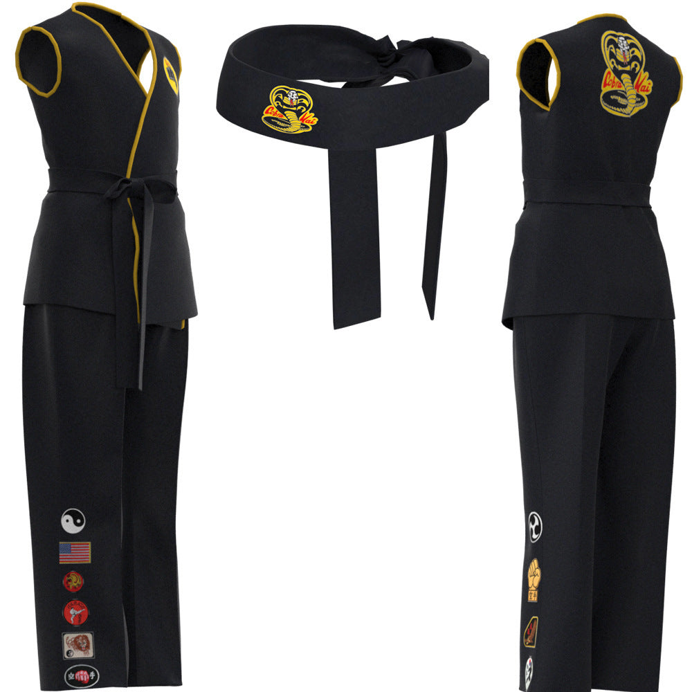 The Karate Kid Taekwondo Clothes Halloween Cosplay Costume for Adult Children