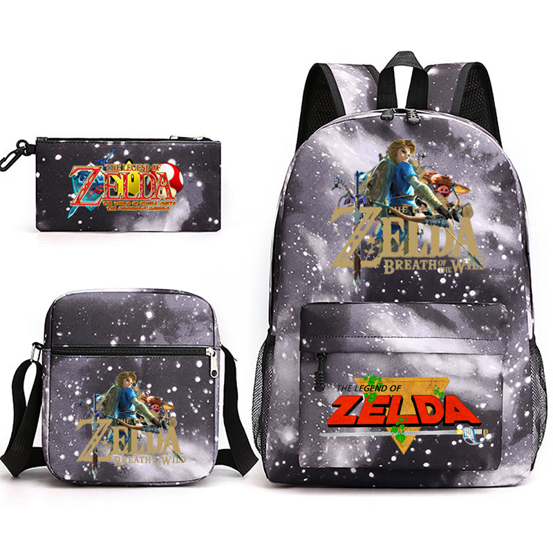 The Legend of Zelda Schoolbag Backpack Shoulder Bag Pencil Case set for Kids Students