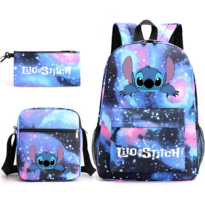 Lilo Stitch Schoolbag Backpack Shoulder Bag Pencil Case set for Kids Students