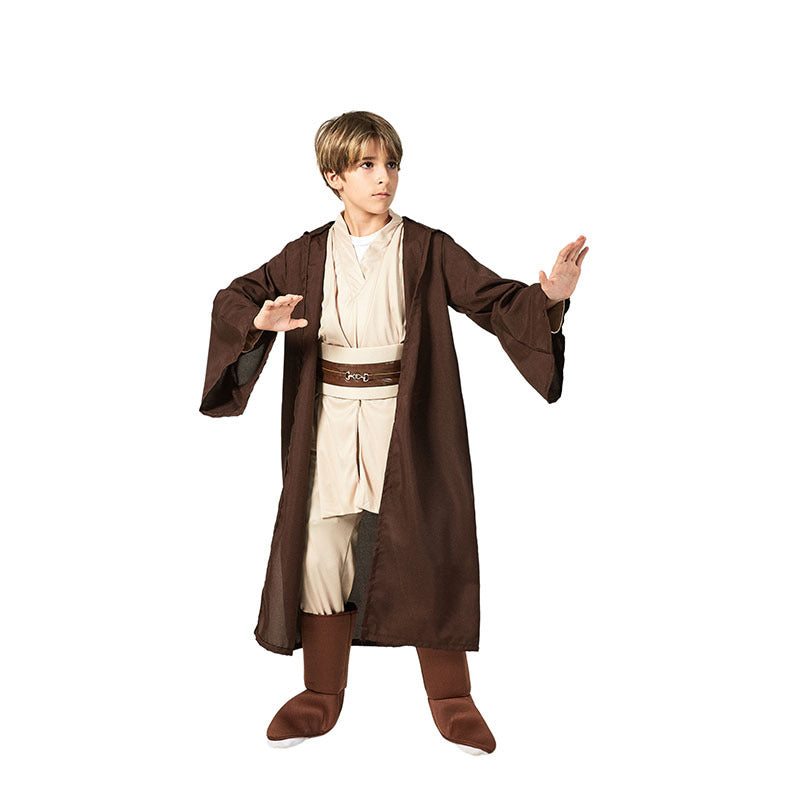 Star Wars Jedi Knight Cosplay Costume Boys Girls Kids Halloween Fancy Top Pants Cloak Set