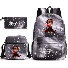Hanako-Kun Jibaku Shounen Schoolbag Backpack Shoulder Bag Pencil Case set for Kids Students