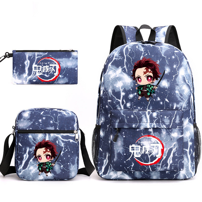 Demon Slayer Kimetsu no Yaiba Schoolbag Backpack Shoulder Bag Pencil Case set for Kids Students