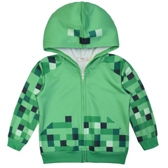 Minecraft Zipper Hooded Jacket Spring Autumn Coat for Kids Boy Girls