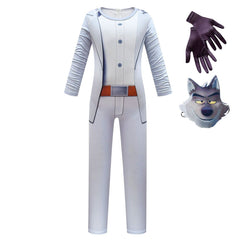 The Bad Guys Mr Wolf Cosplay Costume for Boys Girls Bodysuit Halloween Fancy Jumpsuits