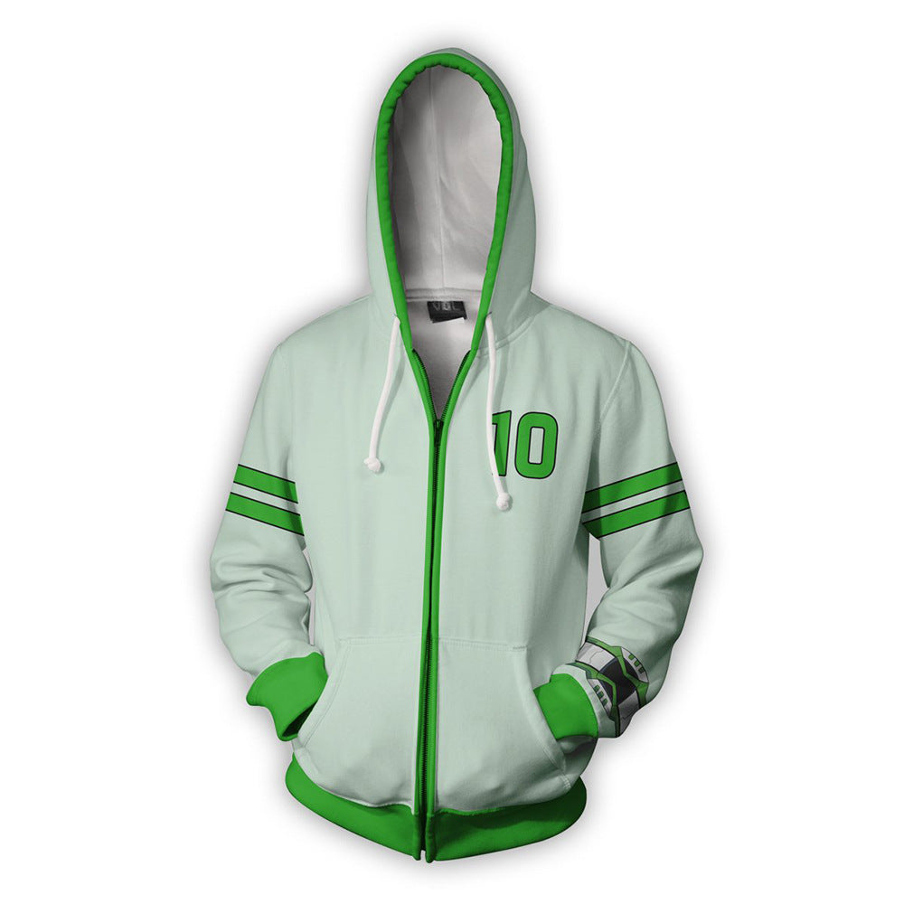 Ben 10 Alien Force Men Women Casual Zipper Sweater Sweatshirt Jacket Coat