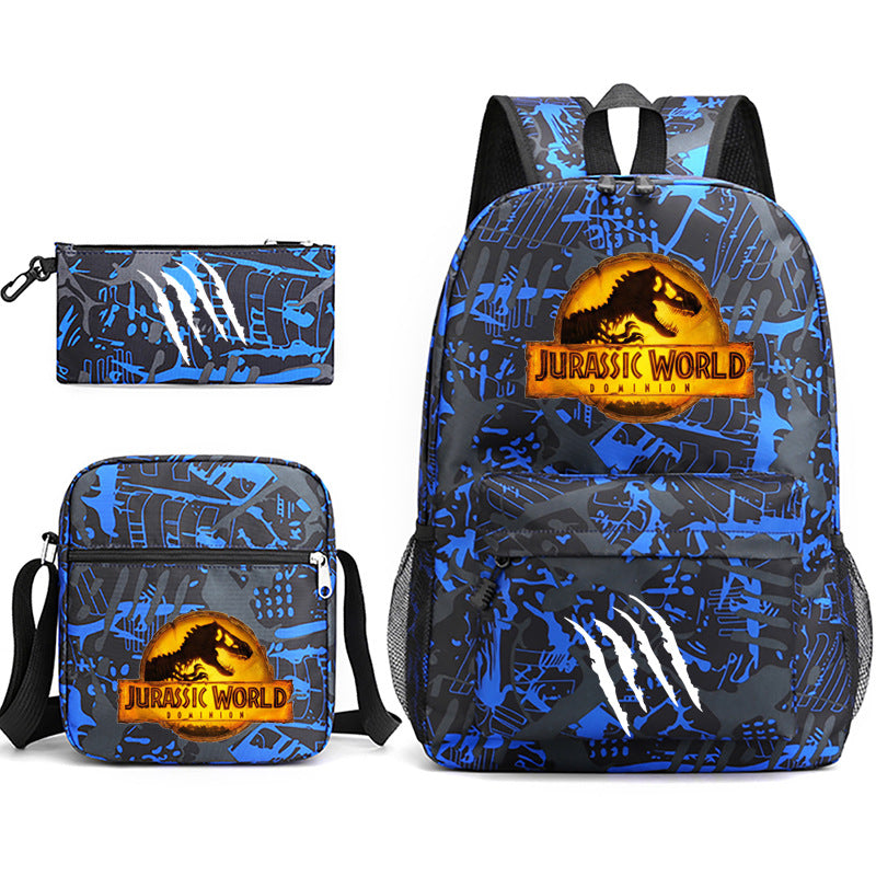 Jurassic World Schoolbag Backpack Shoulder Bag Pencil Case set for Kids Students