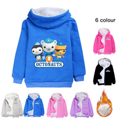 The Octonauts Sherpa Lined Hoodie Fleece Sweatshirt Full Zip Jacket for Kids