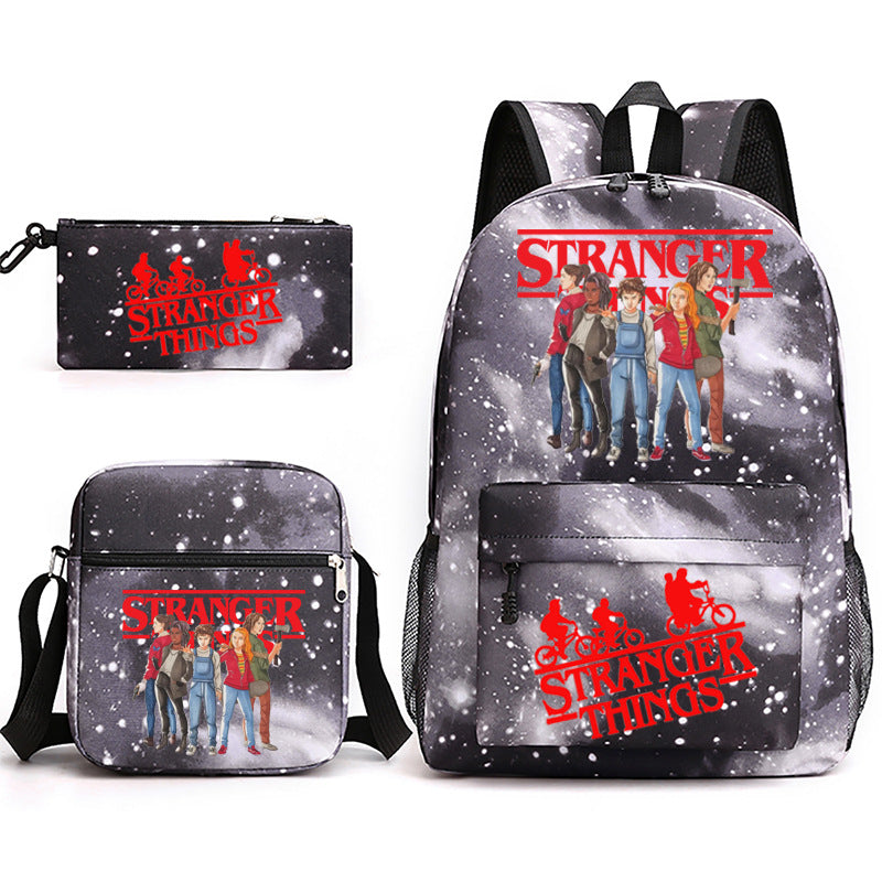 Stranger Things Schoolbag Backpack Shoulder Bag Pencil Case set for Kids Students