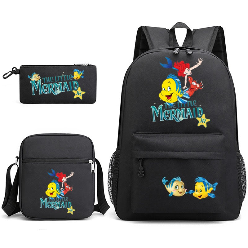 Mermaid Schoolbag Backpack Shoulder Bag Pencil Case set for Kids Students