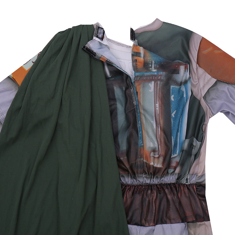 Star Wars Boba Fett Cosplay Costume with Mask Boys Girls Bodysuit Kids Halloween Fancy Jumpsuits