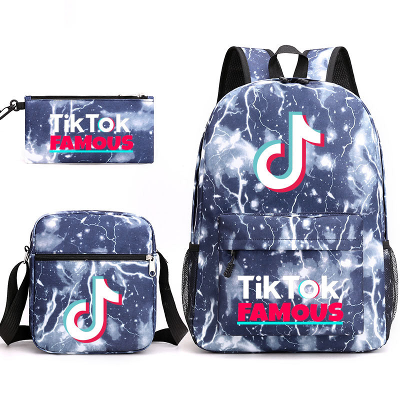 Tik tok Schoolbag Backpack Shoulder Bag Pencil Case set for Kids Students