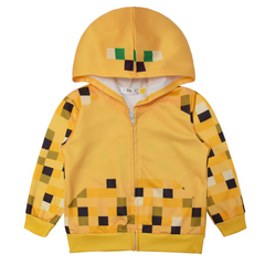 Minecraft Zipper Hooded Jacket Spring Autumn Coat for Kids Boy Girls