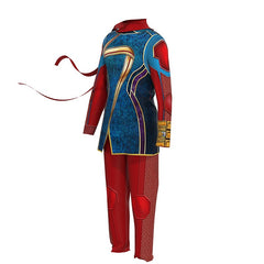 Ms. Marvel Cosplay Costume with Mask Halloween Jumpsuits for Adult Children