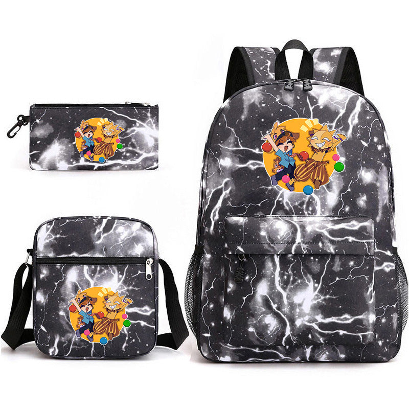 Fnaf Security Breach Sundrop Moondrop Schoolbag Backpack Shoulder Bag Pencil Case set for Kids Students