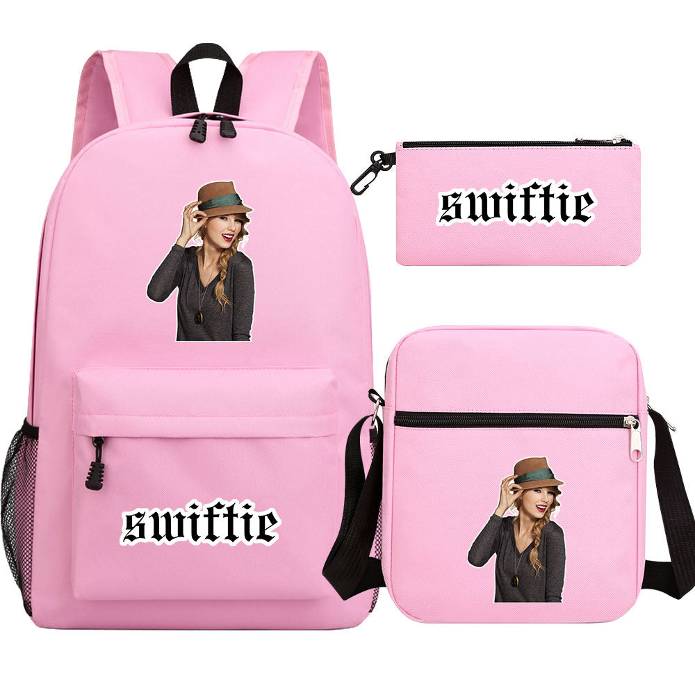 Taylor Swift Printed Schoolbag Backpack Shoulder Bag Pencil Bag 3pcs set for Kids Students