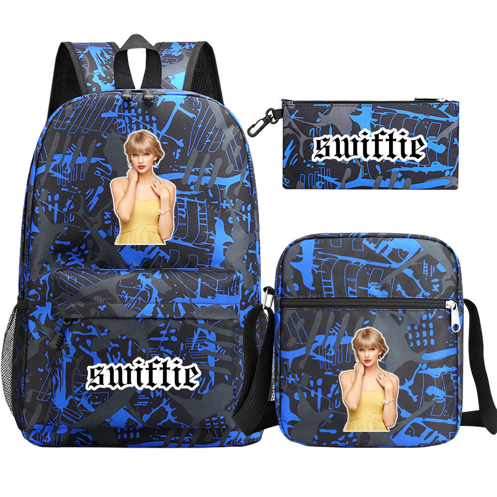 Taylor Swift Printed Schoolbag Backpack Shoulder Bag Pencil Bag 3pcs set for Kids Students