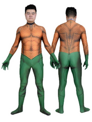 Aquaman Cosplay Costume Kids Adults Bodysuit Halloween Fancy Jumpsuits