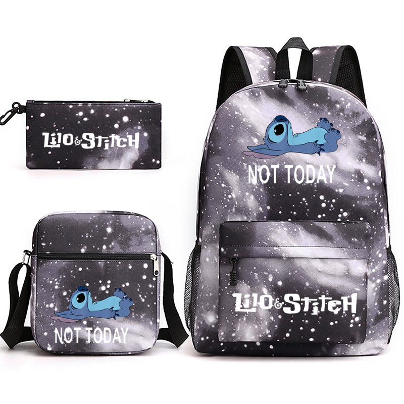 Lilo Stitch Schoolbag Backpack Shoulder Bag Pencil Case set for Kids Students