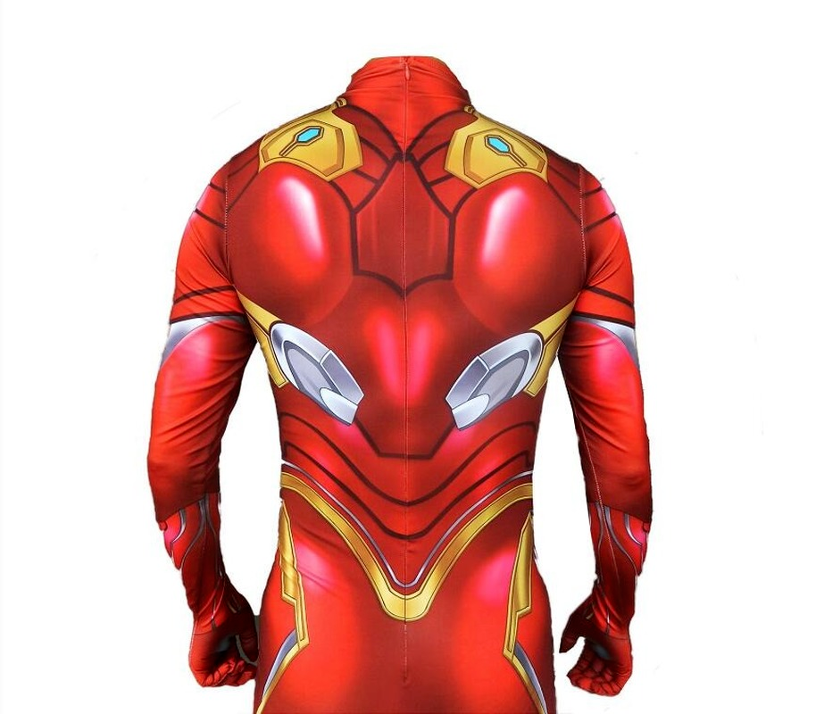 Iron Man Cosplay Costume Kids Adults Bodysuit Halloween Fancy Jumpsuits