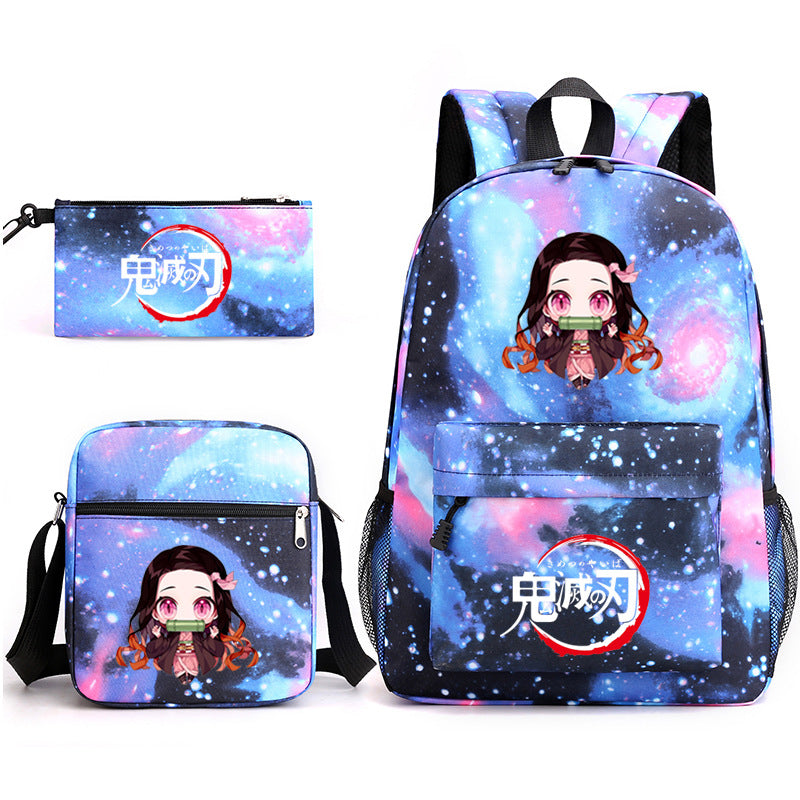 Demon Slayer Kimetsu no Yaiba Schoolbag Backpack Shoulder Bag Pencil Case set for Kids Students