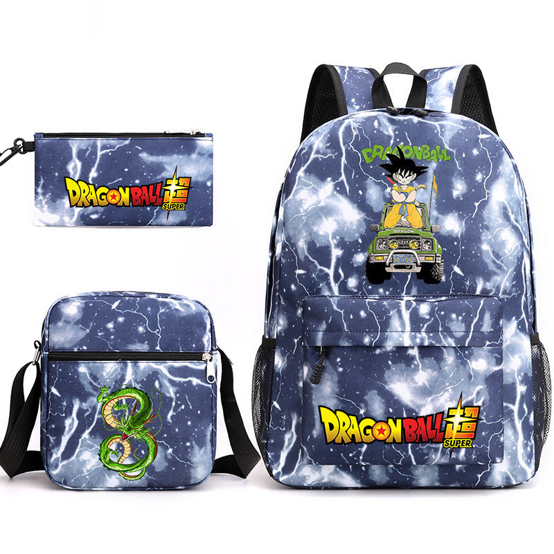 Dragon Ball Schoolbag Backpack Shoulder Bag Pencil Case set for Kids Students