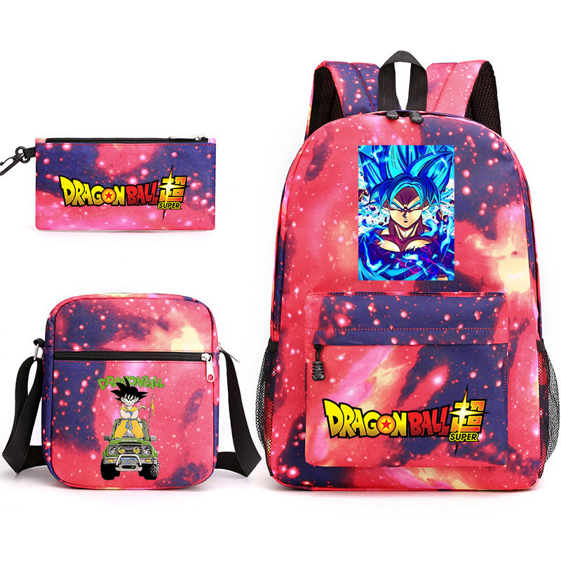 Dragon Ball Schoolbag Backpack Shoulder Bag Pencil Case set for Kids Students