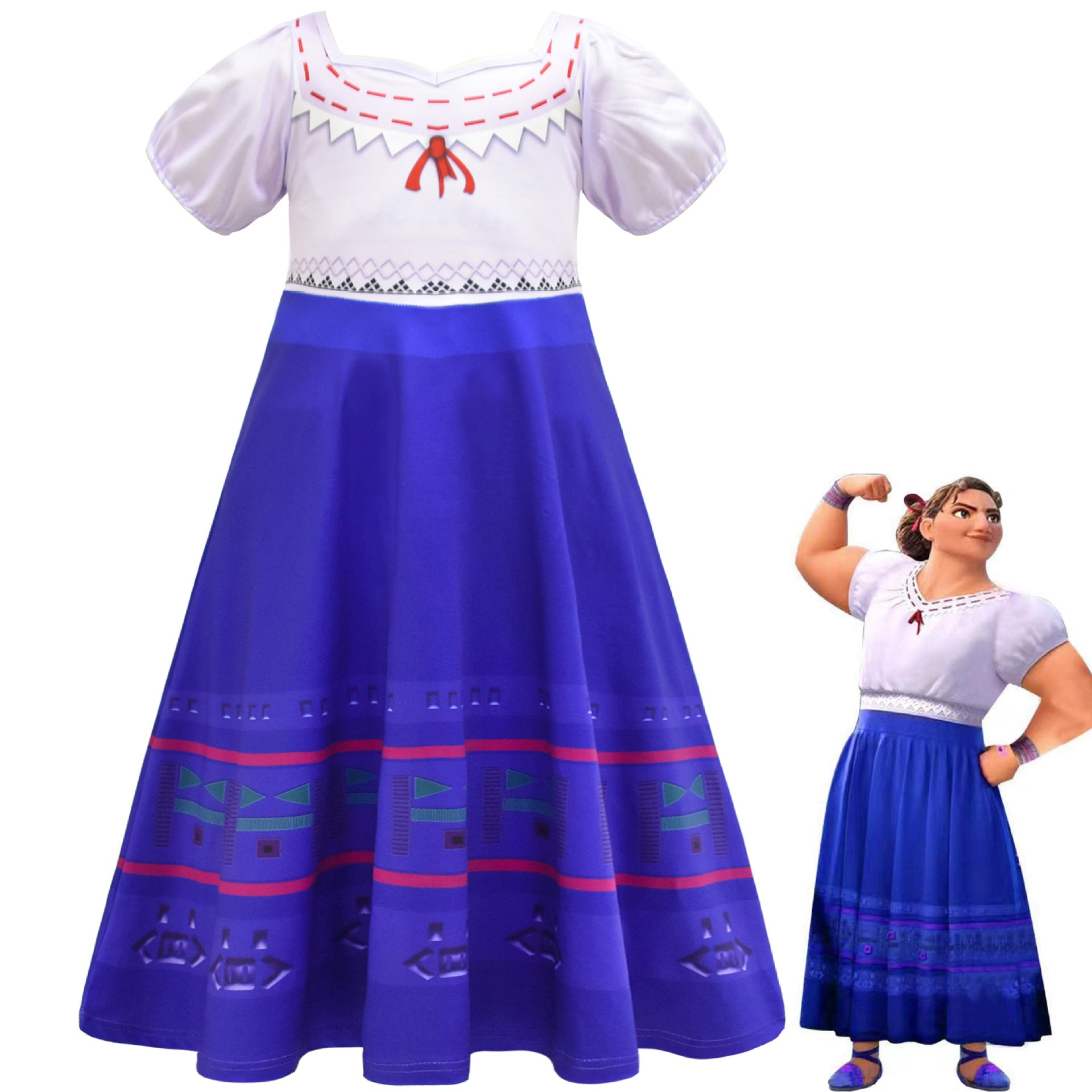 Encanto Louisa Cosplay Dress for Baby Girls Halloween Fancy Skirt