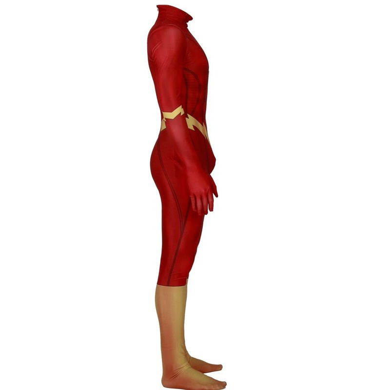 The Flash Cosplay Costume Kids Adults Bodysuit Halloween Fancy Jumpsuits