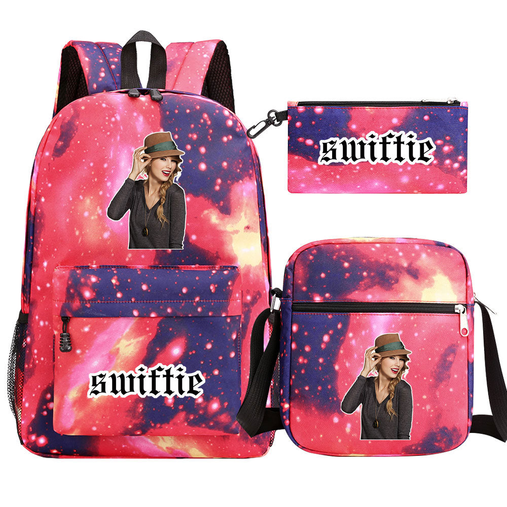 Taylor Swift Printed Schoolbag Backpack Shoulder Bag Pencil Bag 3pcs set for Kids Students