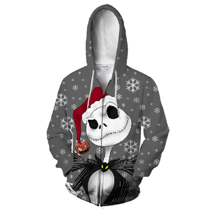 The Nightmare Before Christmas Men Women Casual Zipper Sweater Sweatshirt Jacket Coat