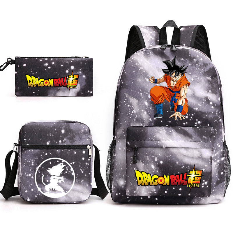 Dragon Ball Schoolbag Backpack Shoulder Bag Pencil Case set for Kids Students