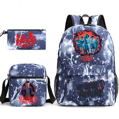 Stranger Things Schoolbag Backpack Shoulder Bag Pencil Case set for Kids Students