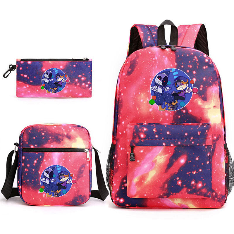 Fnaf Security Breach Sundrop Moondrop Schoolbag Backpack Shoulder Bag Pencil Case set for Kids Students