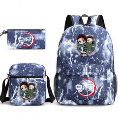 Demon Slayer Kimetsu no Yaiba Schoolbag Backpack Shoulder Bag Pencil Case set for Kids Students