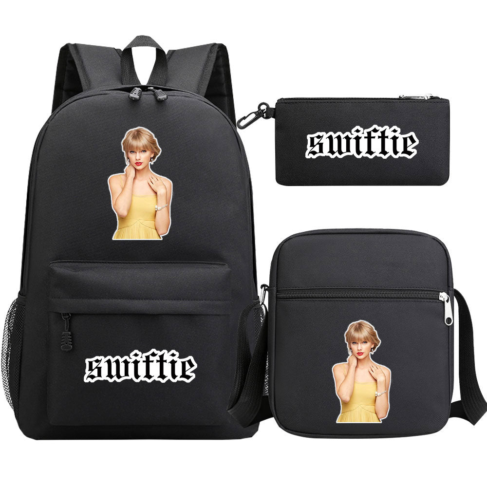 Taylor Swift Printed Schoolbag Backpack Shoulder Bag Pencil Bag 3pcs set for Kids Students