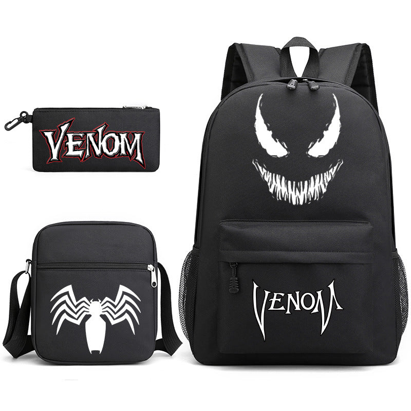 Venom Schoolbag Backpack Shoulder Bag Pencil Case set for Kids Students