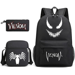 Venom Schoolbag Backpack Shoulder Bag Pencil Case set for Kids Students