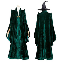 Minerva McGonagall Professor Cosplay Costume Full Set for Halloween