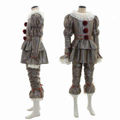 Stephen King It Pennywise Halloween Cosplay Costume Killer Clown Scary Uniform for Kids Adults