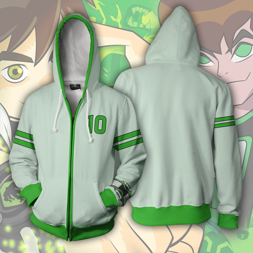 Ben 10 Alien Force Men Women Casual Zipper Sweater Sweatshirt Jacket Coat