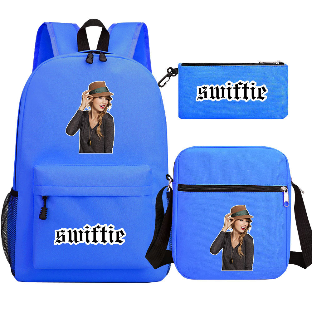 Taylor Swift Printed Schoolbag Backpack Shoulder Bag Pencil Bag 3pcs set for Kids Students