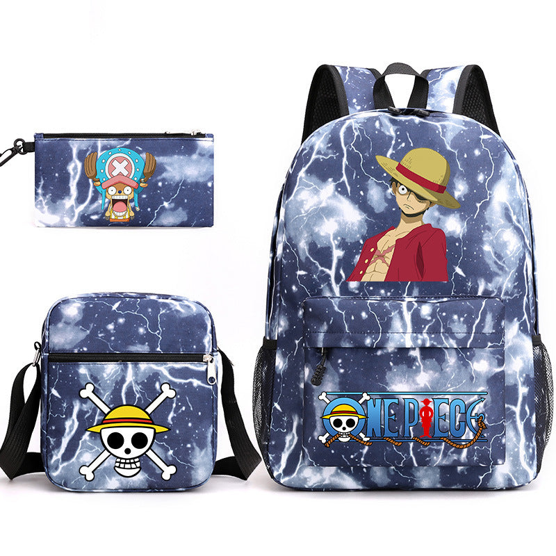 One Piece  Schoolbag Backpack Shoulder Bag Pencil Case set for Kids Students