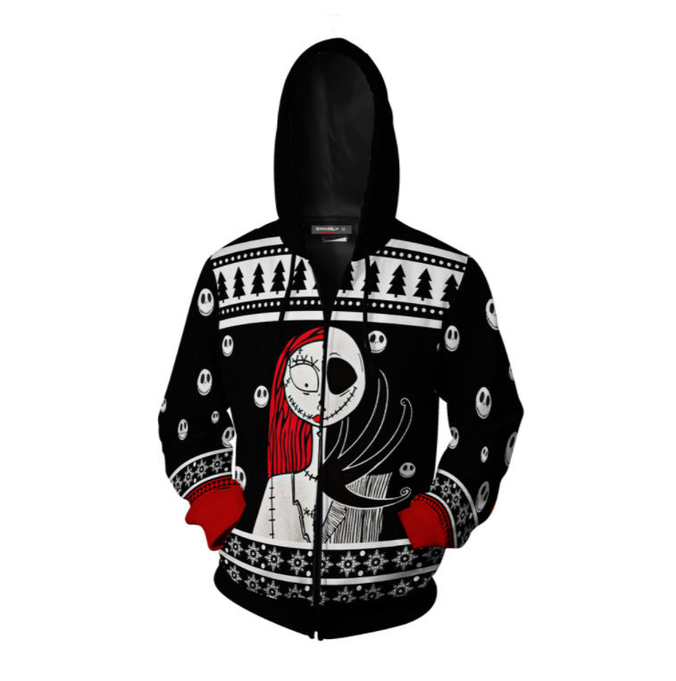 The Nightmare Before Christmas Men Women Casual Zipper Sweater Sweatshirt Jacket Coat