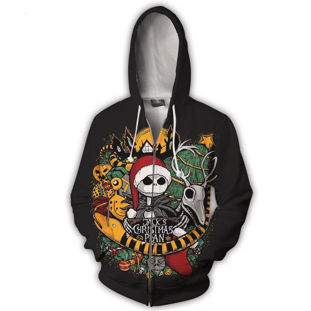 The Nightmare Before Christmas Men Women Casual Zipper Sweater Sweatshirt Jacket Coat