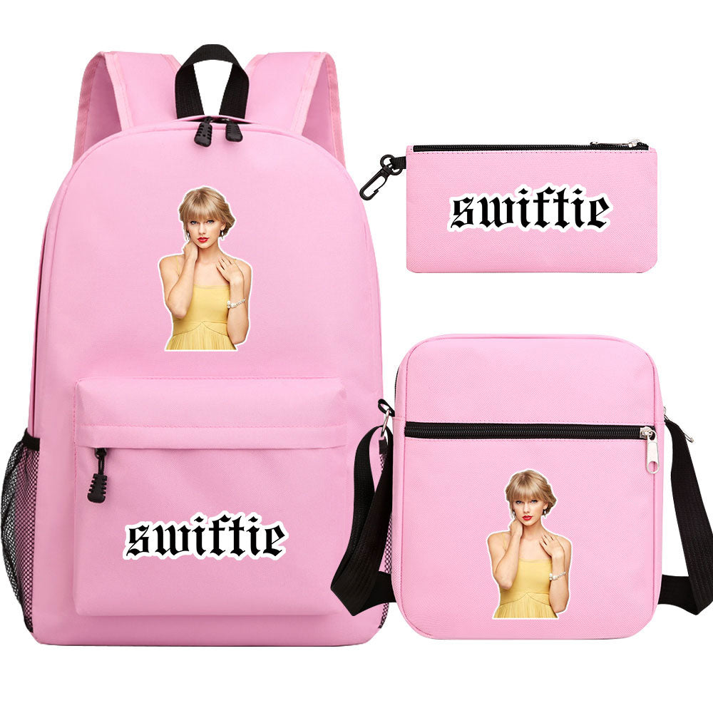 Taylor Swift Printed Schoolbag Backpack Shoulder Bag Pencil Bag 3pcs set for Kids Students