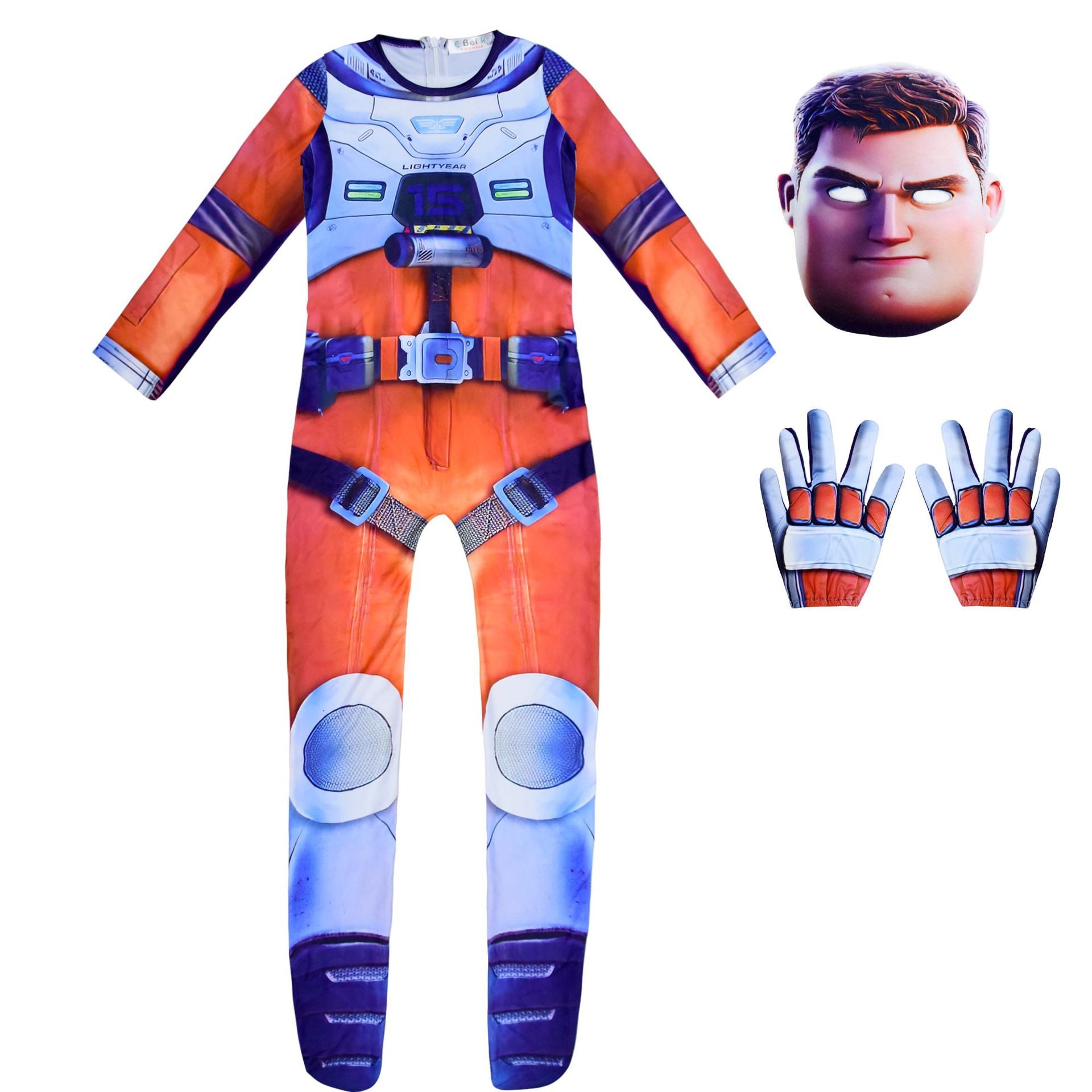 Lightyear Cosplay Costume with Mask Boys Girls Bodysuit Halloween Fancy Jumpsuits